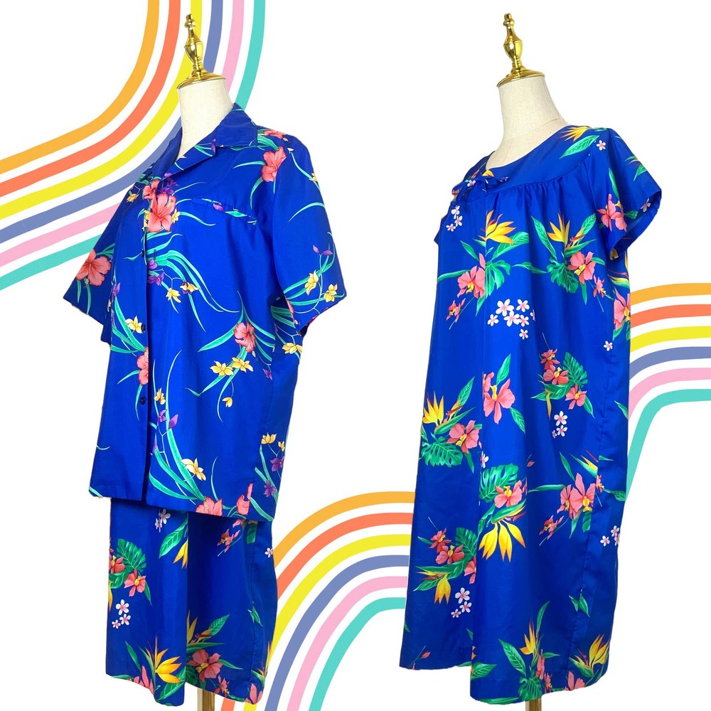 Island Fashions HawaiianTropical  Vintage 2-piece Outfit Set - Picture 6 of 11